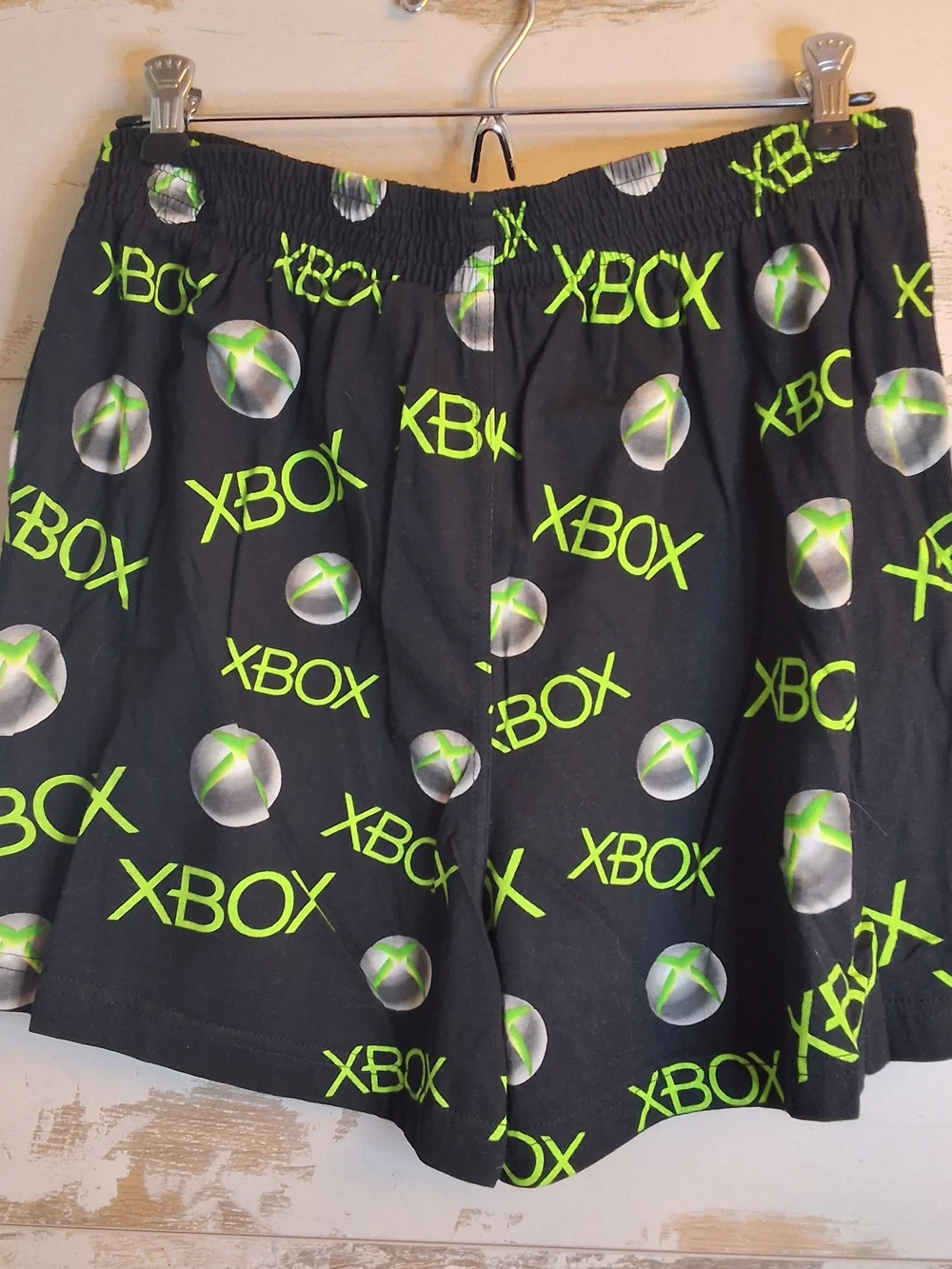 Kohl's Black and Neon Green Xbox Mens Medium Lounge Shorts